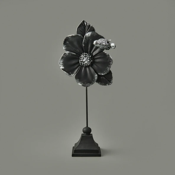 Deco Fiore Dekor - Siyah / Gümüş - 32 cm ürün görseli 1