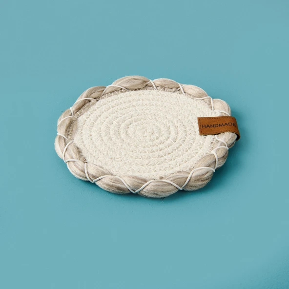 Soft Laetus Bardak Altlığı - Ekru / Bej - 13x13 cm ürün görseli 1