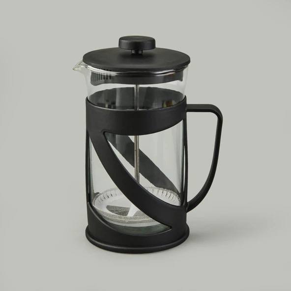 French Press - Şeffaf / Siyah - 600 ml ürün görseli 1