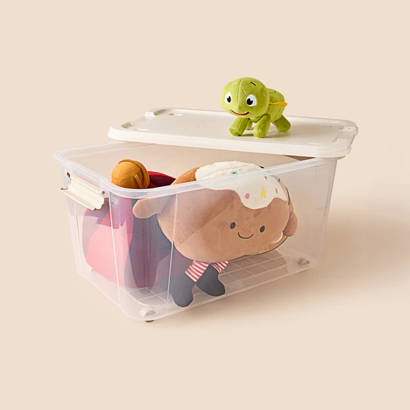 Living Agata Organizer Kutu - Şeffaf - 50 lt - Resim 3