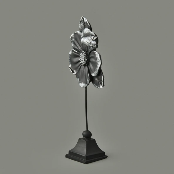 Deco Fiore Dekor - Siyah / Gümüş - 32 cm - Resim 3