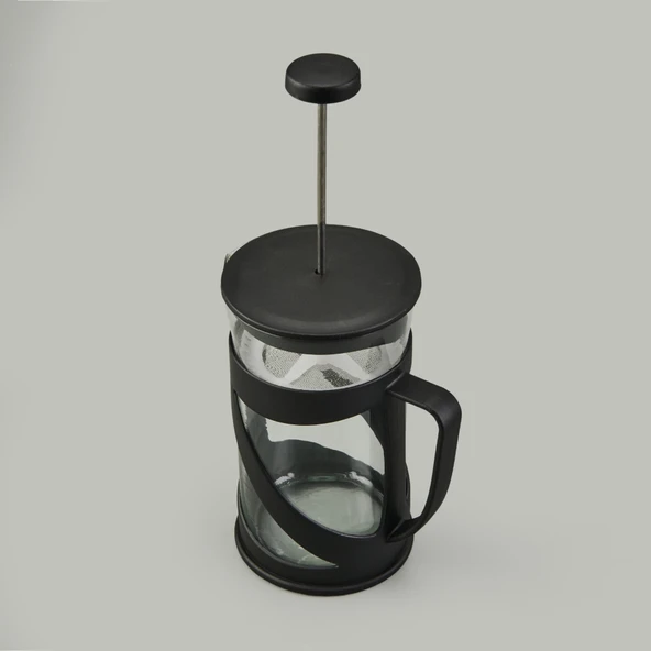 French Press - Şeffaf / Siyah - 600 ml - Resim 2
