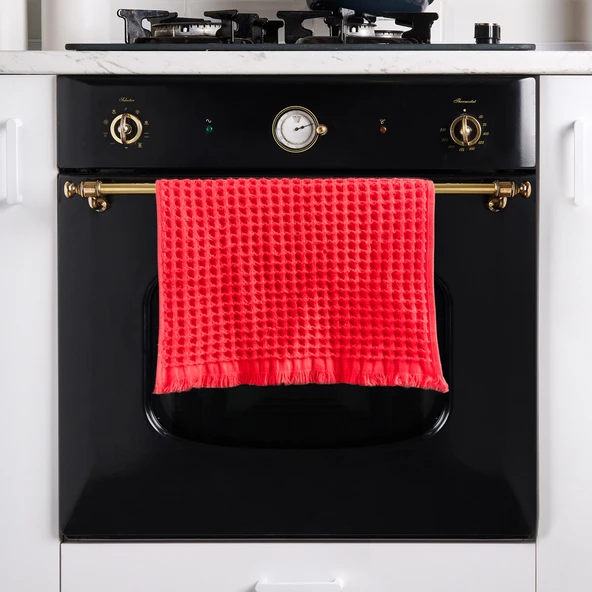 Soft Waffle Mutfak Havlusu - Kırmızı - 30x45 cm ürün görseli 1