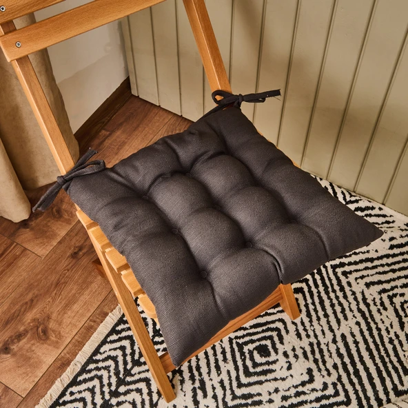 Soft Traum Sandalye Minderi - Antrasit - 40x40 cm ürün görseli 1