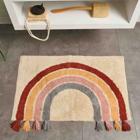 Soft Tufting Banyo Paspası - Renkli - 60x90 cm ürün görseli 1