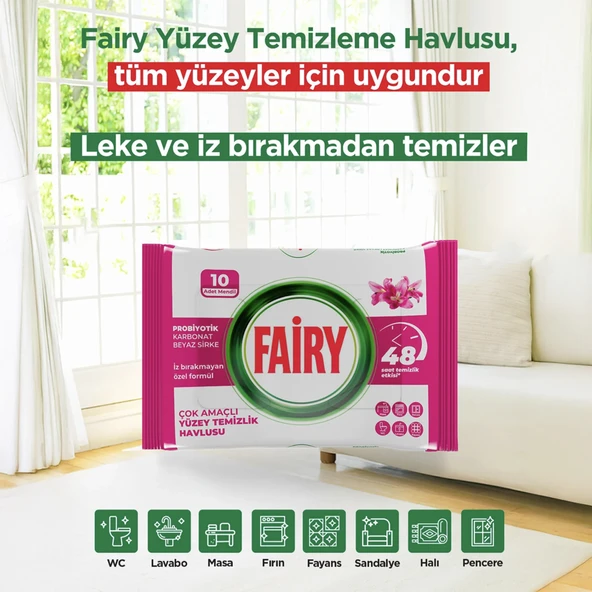 10'lu Yüzey Temizlik Havlusu - Lilyum Çiçeği ürün görseli 1