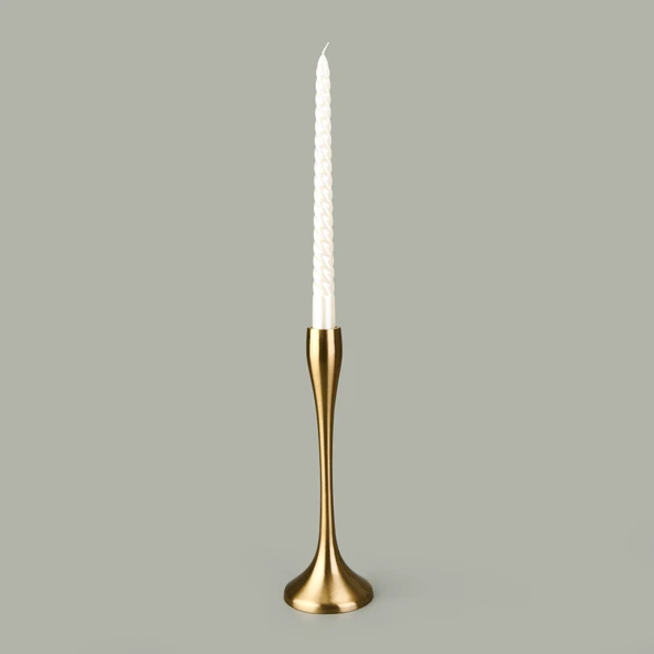 Golden Star Şamdan - Sarı - 17 cm - Resim 2