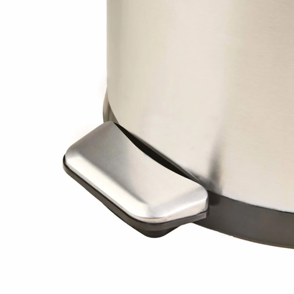Bombe Kapaklı Çelik Çöp Kovası - Inox - 30 lt - Resim 2