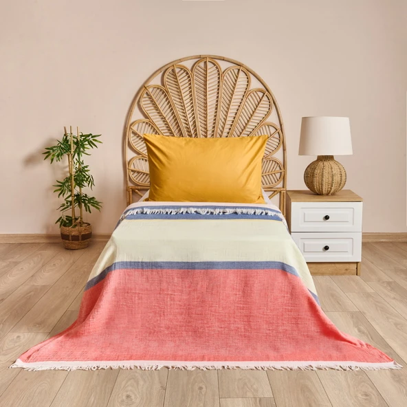 Soft Mesyth Tek Kişilik Yatak Örtüsü - Mercan - 160x220 cm ürün görseli 1