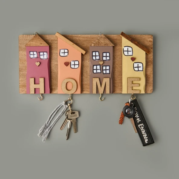 Deco Home Duvar Askısı - Renkli - 35x15 cm ürün görseli 1
