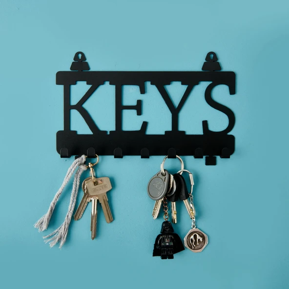Deco Keys Anahtarlık - Siyah - 22x10 cm - Resim 2