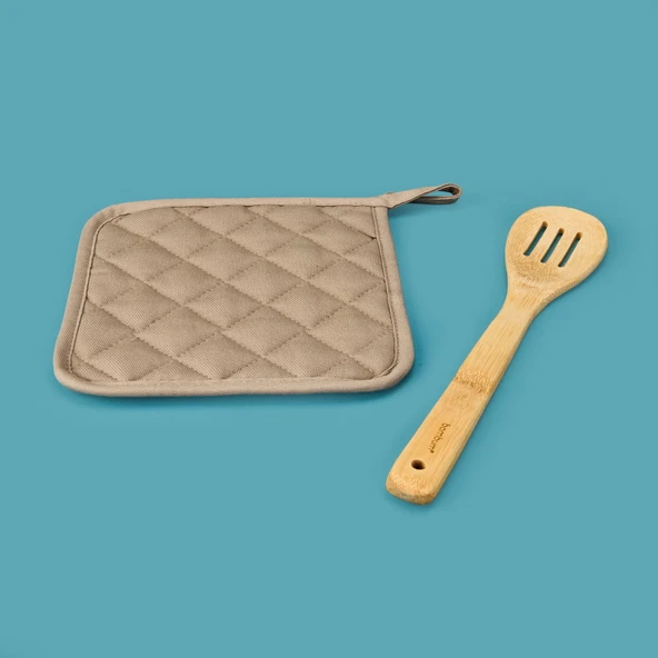 Gabardin Tutaç - Bej - 20x20 cm - Resim 2