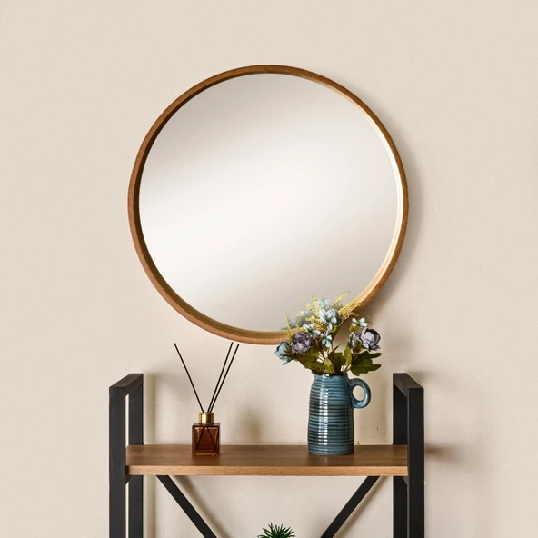 Deco Bias Ayna - Bej - 60 cm ürün görseli 1