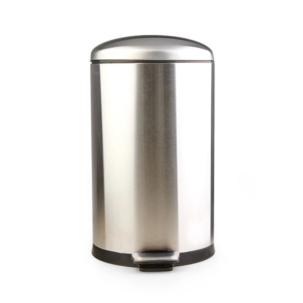 Bombe Kapaklı Çelik Çöp Kovası - Inox - 30 lt ürün görseli 1