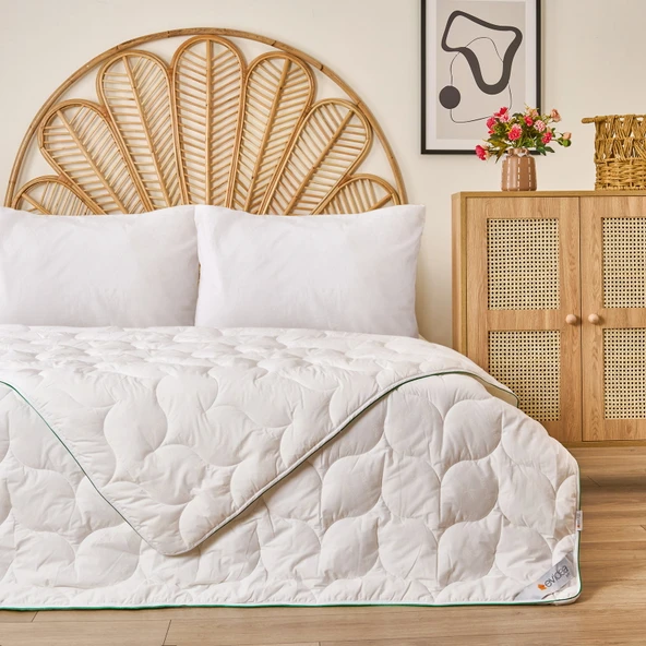 Soft Çift Kişilik Bambu Yorgan - Beyaz - 195x215 cm ürün görseli 1