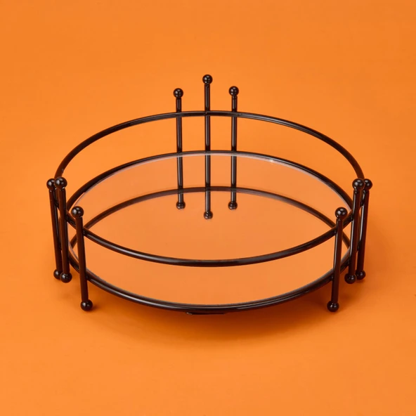 Bath Dokuz Telli Aynalı Organizer - Siyah - 9x21 cm ürün görseli 1