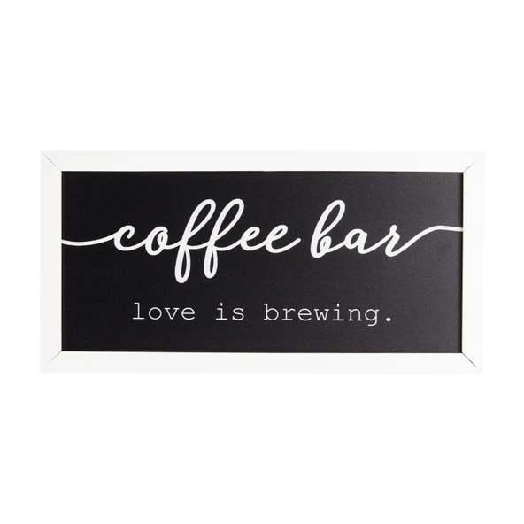 Deco Coffee Duvar Panosu - Siyah - 40x20 cm - Resim 2