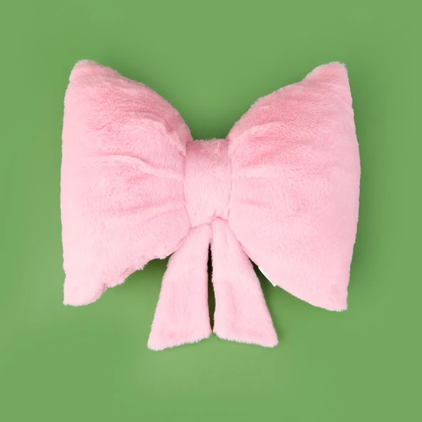 Soft Kurdele Figürlü Yastık - Pembe - 40x30 cm ürün görseli 1