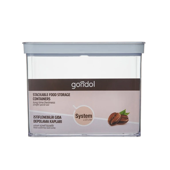 System Dikdörtgen Saklama Kabı - 2 lt - Resim 2