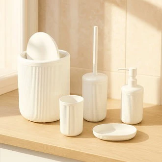 Bath Linea 5'li Banyo Seti - Beyaz ürün görseli 1