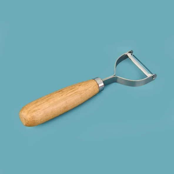 Akasya Kulplu Soyacak - Kahverengi - 15 cm ürün görseli 1