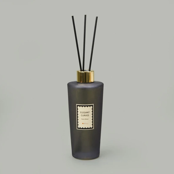 Deco Elegant Curves Çubuklu Oda Kokusu - Siyah - 200 ml ürün görseli 1