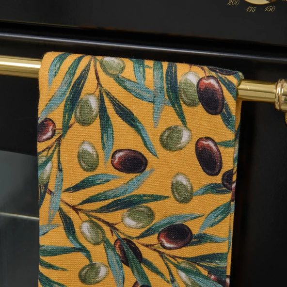Soft Olive Mutfak Havlusu - Hardal - 40x66 cm - Resim 3