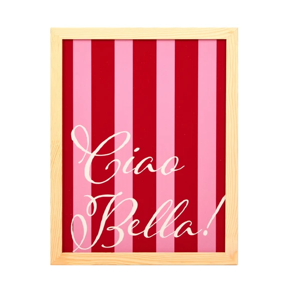 Deco Bright Holidays Duvar Panosu - Kırmızı / Pembe - 30x40 cm ürün görseli 1