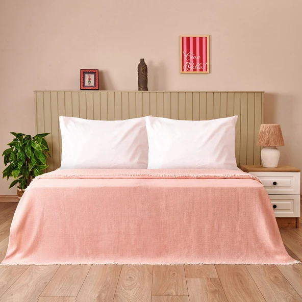 Soft Elendil Tek Kişilik Yatak Örtüsü - Yavruağzı - 160x230 cm ürün görseli 1