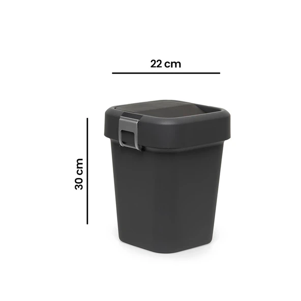 Comfort Dust Bin Siyah Çöp Kovası - 8 lt - Resim 2