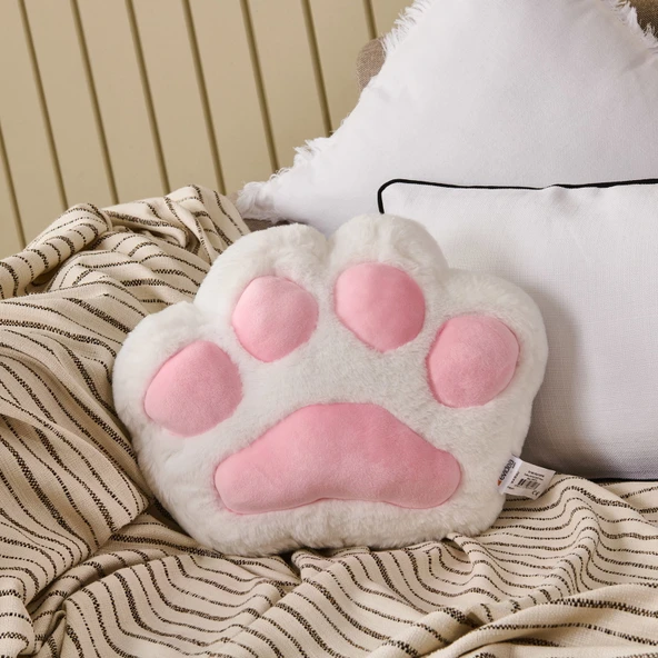 Soft Pati Figürlü Yastık - Beyaz - 40x30 cm ürün görseli 1