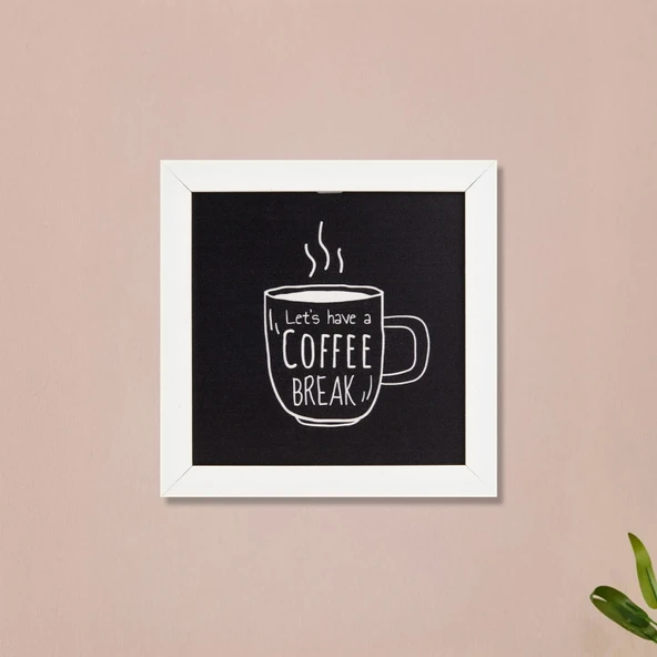 Deco Coffee Duvar Panosu - Siyah - 20x20 cm ürün görseli 1