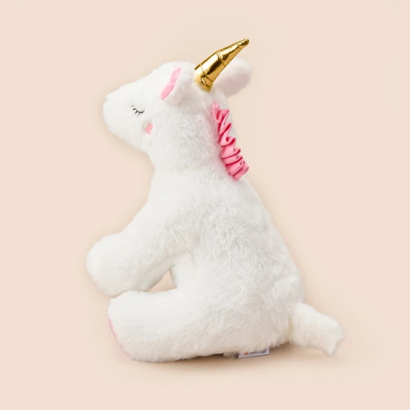 Soft Unicorn Figürlü Yastık - Beyaz - 25x32 cm - Resim 3