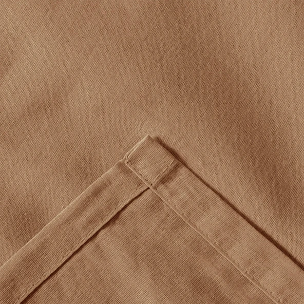 Soft Basic Çift Kişilik Lastikli Çarşaf - Karamel - 160x200 cm - Resim 3