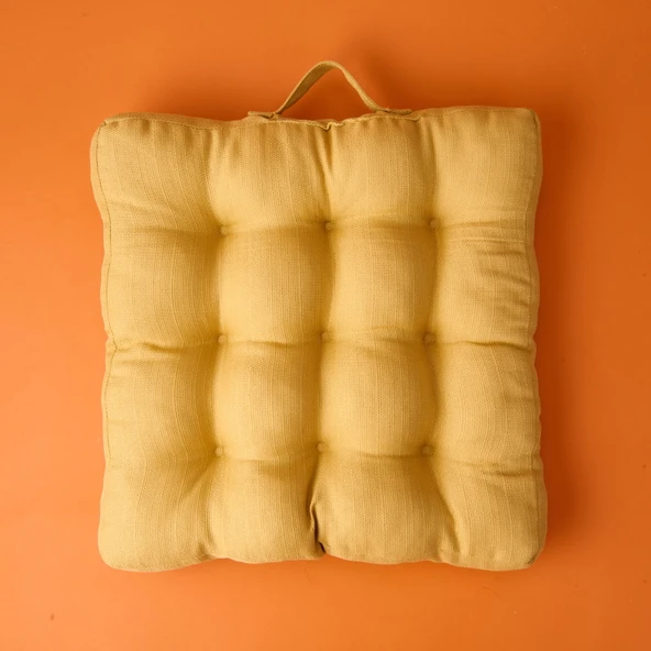Soft Traum Sandalye Minderi - Hardal - 45x45 cm ürün görseli 1
