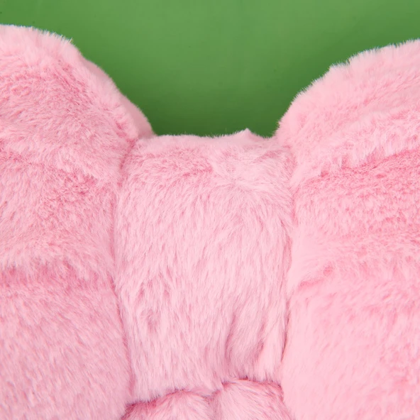 Soft Kurdele Figürlü Yastık - Pembe - 40x30 cm - Resim 2