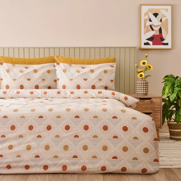 Soft Soleil Çift Kişilik Nevresim Takımı - Bej ürün görseli 1