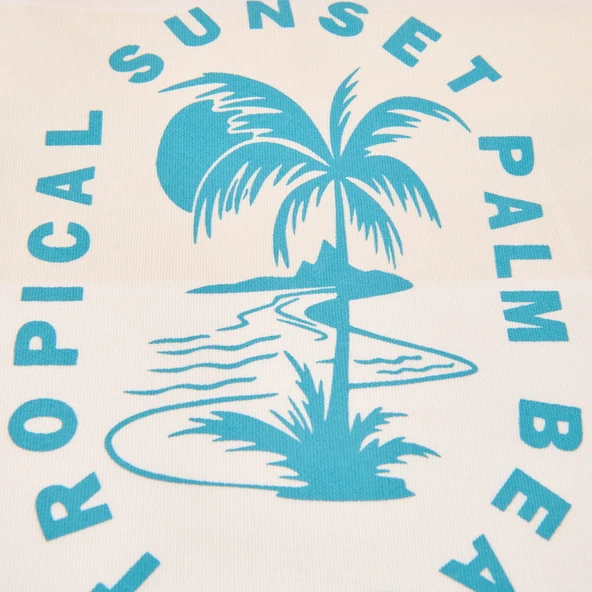 Soft Tropical Çanta - Ekru - 50x45 cm - Resim 3