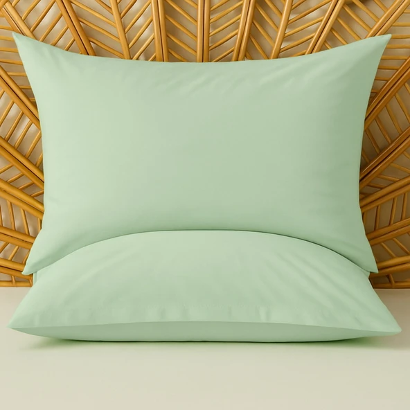 Soft Basic Oxford 2'li Yastık Kılıfı - Yeşil - 50x70 cm ürün görseli 1
