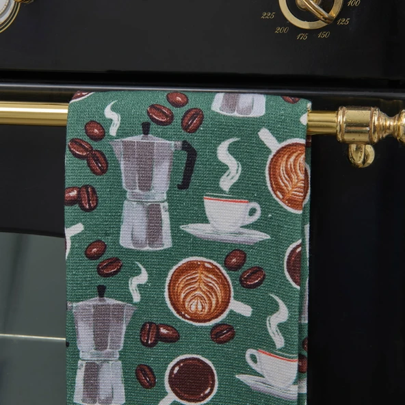 Soft Dapur Mutfak Havlusu - Yeşil - 40x66 cm - Resim 3