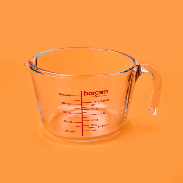 Borcam Ölçü Kabı - Şeffaf - 1 lt ürün görseli 1