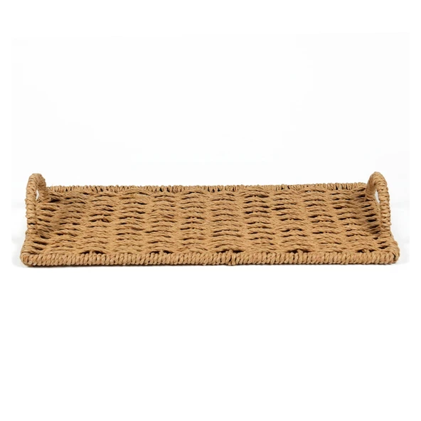 Deco Monarca Dekoratif Tepsi - Bej - 30 cm - Resim 2