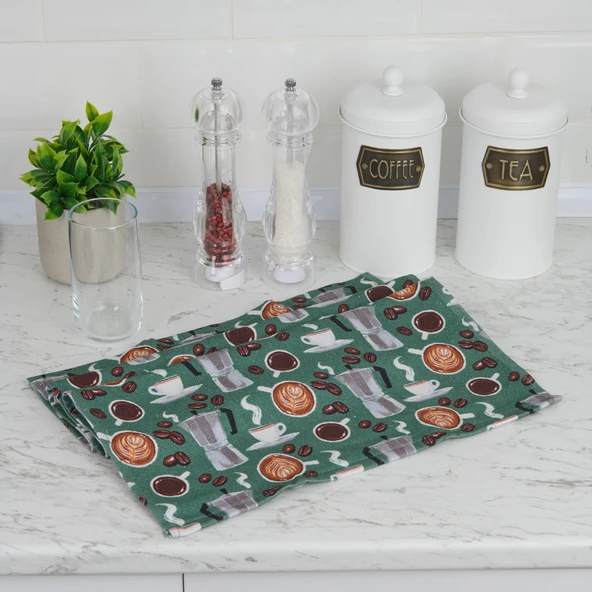 Soft Dapur Mutfak Havlusu - Yeşil - 40x66 cm ürün görseli 1