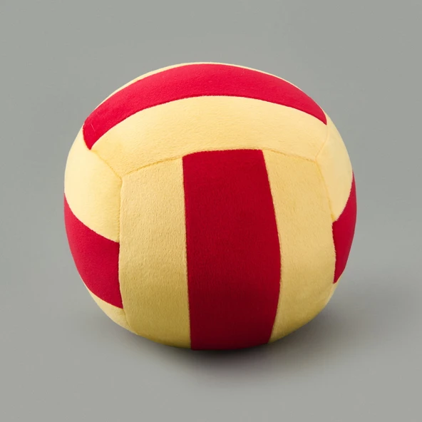 Soft Voleybol Topu Figürlü Yastık - Kırmızı / Sarı - 20 cm ürün görseli 1