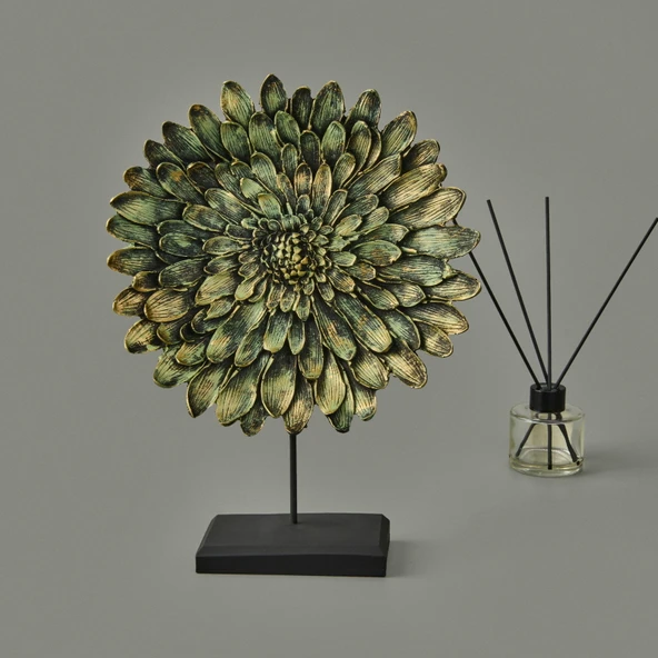 Deco Crisantemo Dekor - Mavi - 35 cm - Resim 2