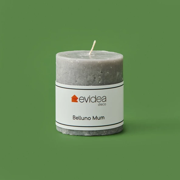 Deco Belluno Mum - Gri - 8 cm ürün görseli 1