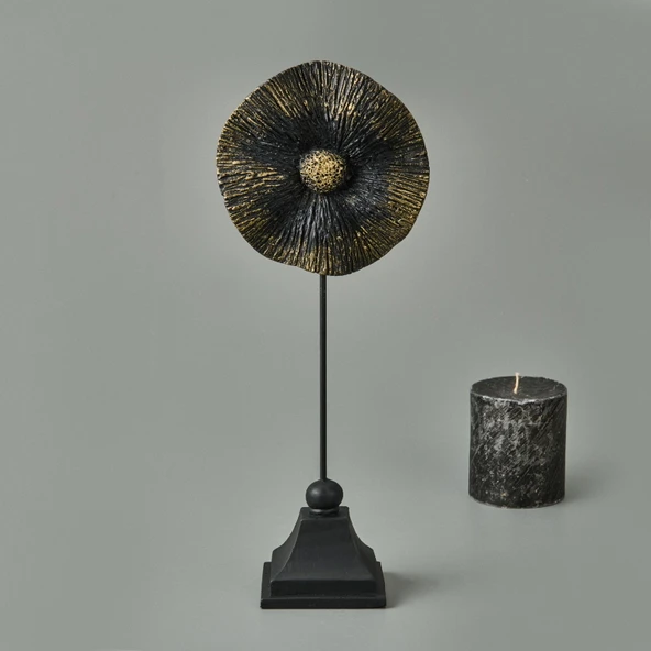 Deco Begonvil Dekor - Siyah / Gold - 32 cm - Resim 2