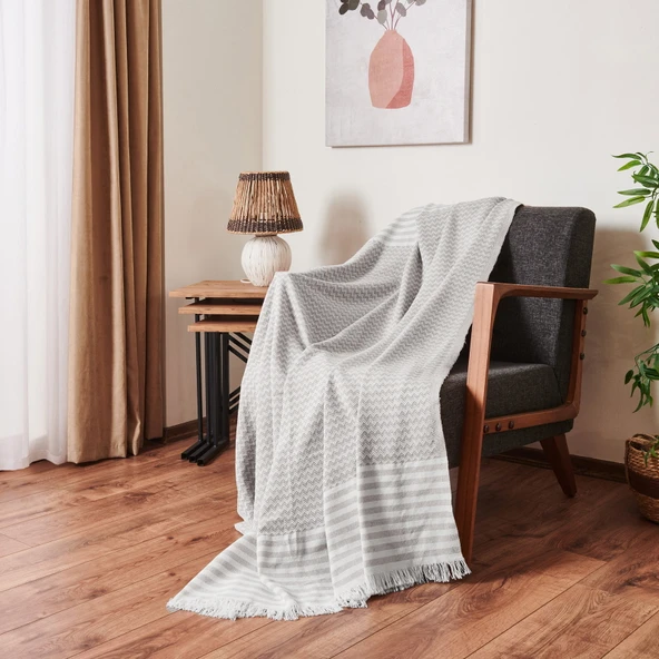 Soft Koltuk Örtüsü - Gri - 180x210 cm ürün görseli 1