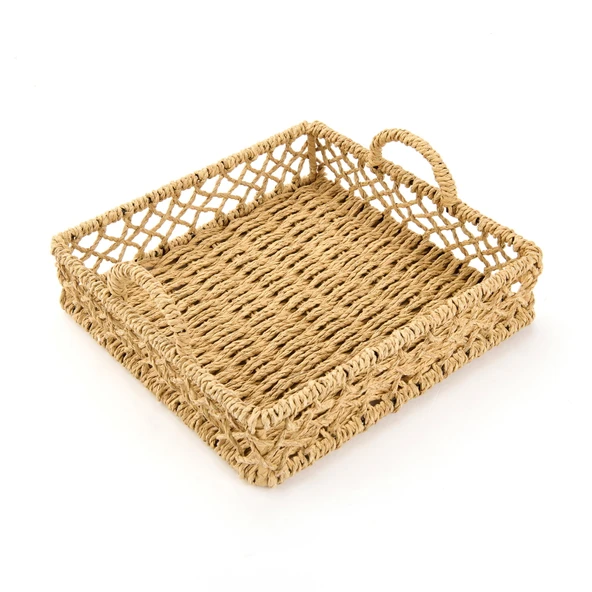 Deco Rustico Dekoratif Tepsi - Bej - 22 cm ürün görseli 1