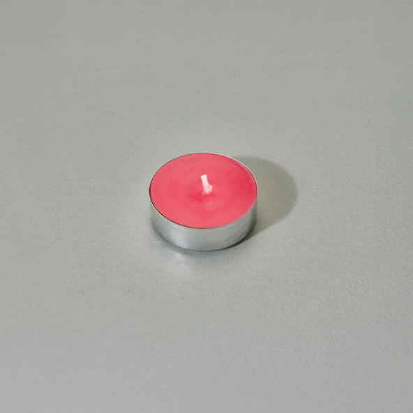 25'li Tealight Mum - Kırmızı - 3,8 cm - Resim 3